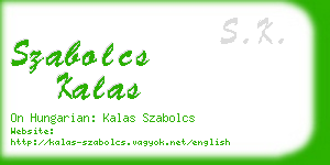 szabolcs kalas business card